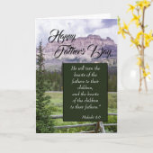 Carte Malachi 4:6 Versets de la Bible pour la Fête des p (Fleur jaune)