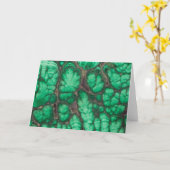 Carte Malachite à motifs verts (Fleur jaune)
