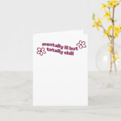 Carte Malade Mental Mais Totalement Cool (Fleur jaune)