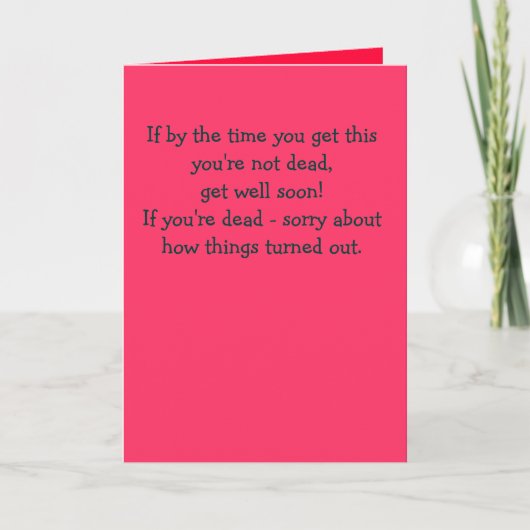 Carte Malade ou mort (Devant)