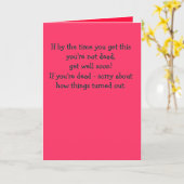 Carte Malade ou mort (Fleur jaune)