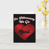 Carte Maladie cardiaque Février Porter Maladie de coeur  (Fleur jaune)