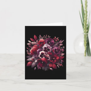 Carte Maladie de la faucille Bourgogne Floral Pansy