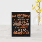 Carte Maladie Invisible Sensibilisation aux Crps Rsd (Fleur jaune)