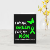 Carte Maladie Je Porte Vert Pour Mon Ruban Maman (Fleur jaune)