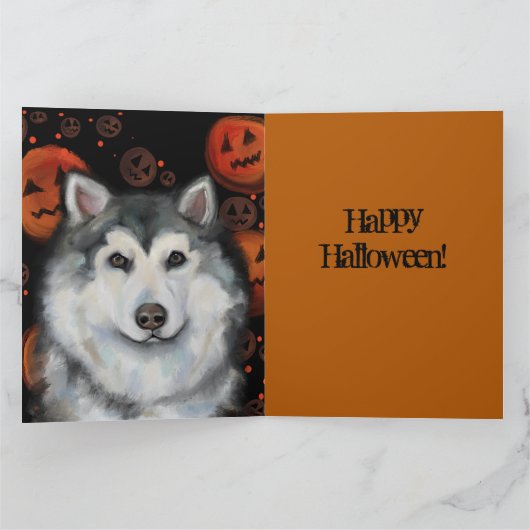 Carte Malamute d'Alaska                  (Intérieur)