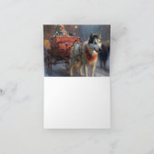 Carte Malamute d'Alaska Saison de Fêtes de Noël (Intérieur)