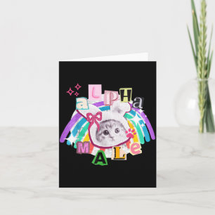 Carte Mâle Alpha Chat Mignon Chaton Hommes Femmes Chat D