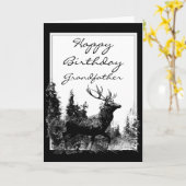 Carte Mâle vintage première génération de joyeux (Fleur jaune)