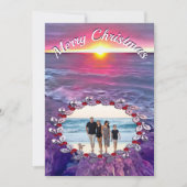 Carte Malecon Famille Noël Coucher de soleil 0911 (Devant)