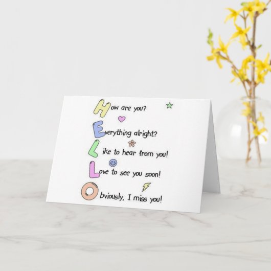 CARTE MALGRÉ QUE VOUS M'APPELEZ ! ! ! A TRAVERS LES MILE (Fleur jaune)