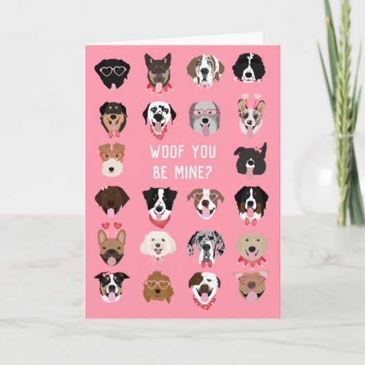 Carte Malheur à vous être mon chien Motif visage (Devant)
