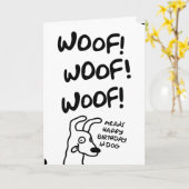 Carte Malheur ! Malheur ! Malheur ! Signifie Joyeux anni (Fleur jaune)