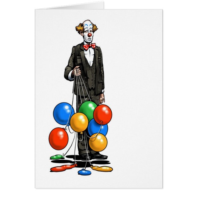 Carte malheureuse de clown (Devant)