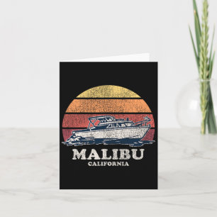 Carte Malibu Ca Bateau Vintage les années 70 Conception