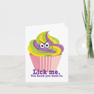 Carte Malicieux Sly Innuendo Cupcake Me Lick Anniversair