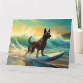 Carte Malinoi Beach Surf Peinture belge (Devant)