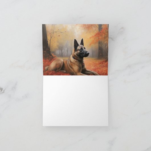 Carte Malinoi belge en automne Leaves Fall Inspire (Intérieur)