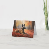 Carte Malinoi belge en automne Leaves Fall Inspire (Devant)