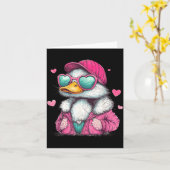 Carte Mallard Duck Hunting Funny Valentine's Day Heart G (Fleur jaune)