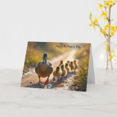 Carte Mallard Mère Canard pour la fête des mères (Fleur jaune)