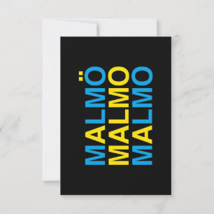 Carte MALMO Swedish Flag