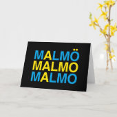Carte MALMO Swedish Flag (Fleur jaune)
