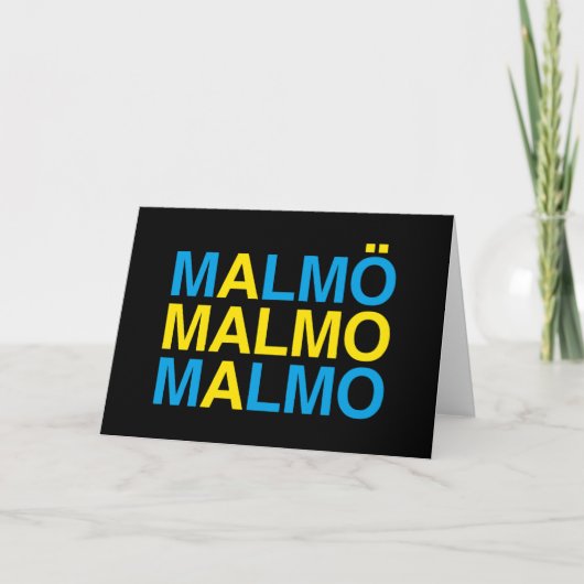 Carte MALMO Swedish Flag (Devant)