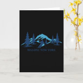 Carte Malone New York Ski Resort Ski (Fleur jaune)