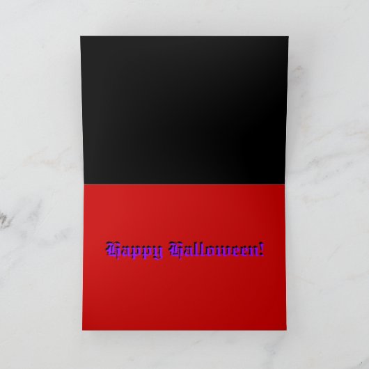 Carte malpropre de Halloween de vampire (Intérieur)