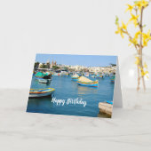 Carte Malta Scenic View Traditional Boats Generic (Fleur jaune)