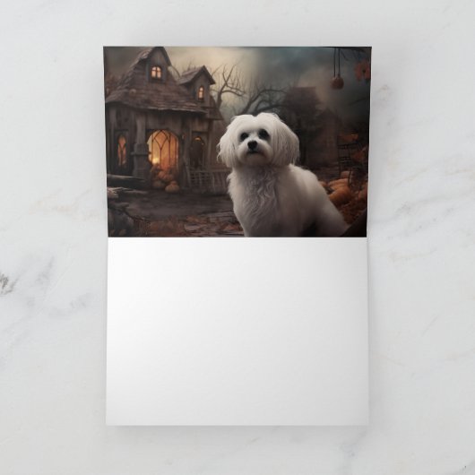 Carte Maltais Halloween effrayant (Intérieur)