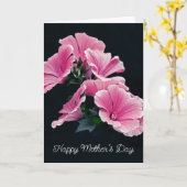 Carte Malva Fleur de Mauve Rose Élégante (Fleur jaune)