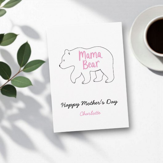 Carte Mama Bear | Fête des Mères mignonnes et amusantes