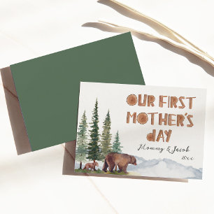 Carte Mama Bear & Her Cub Fête des mères