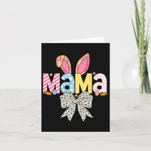 Carte Mama Coquette Pâques Bunny Boulon jumelé Famille E