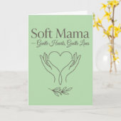 Carte Mama Douce : Cœurs Gentils, Vies Douces (Fleur jaune)