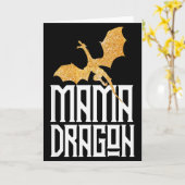 Carte Mama Dragon Christmas Matching Family Tribe Mom Wi (Fleur jaune)