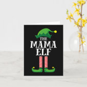 Carte Mama Elf Matching Famille Groupe Noël Maman (Fleur jaune)