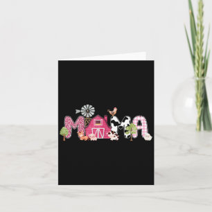 Carte Mama Farm Animal Anniversaire 1ère Famille Corresp