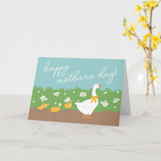 Carte Mama Goose & 3 Goslings Happy Mother's Day