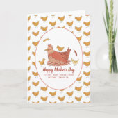 Carte Mama Hen et Chicks Funny Mother's Day (Devant)