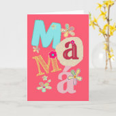 Carte mamá, le jour de mère heureux dans l'Espagnol (Fleur jaune)