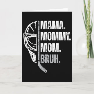 Carte Mama Maman Maman Mère Women's Hockey sur glace Fêt