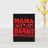 Carte Mama Of A Heart Warrior Chd Awareness Heart Diseas (Fleur jaune)