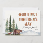 Carte Mama Ours & Son Ourson Fête des Mères (Devant)