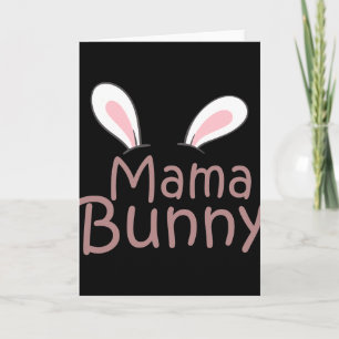 Carte Mama Papa Lapin Jour de Pâques Papa Maman enceinte