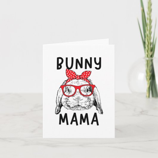 Carte Mama Rabbit Fête de la mère maman (Devant)