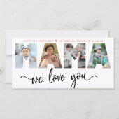 Carte Mama We Love You Photo Collage (Devant)
