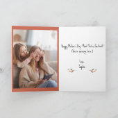 Carte Mama Whimsical Bird & Chick avec photo Fête des Mè (Intérieur)